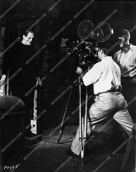 James Whale directing Boris Karloff in classic horror film Frankenstei ...