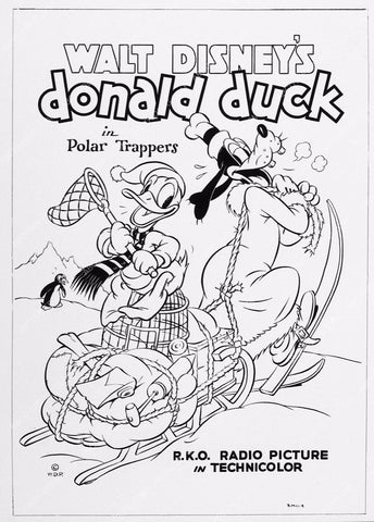 ad slick Walt Disney Donald Duck Polar Trappers 2046-22