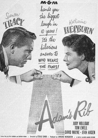 ad slick Spencer Tracy Katharine Hepburn film Adam's Rib 3202-01