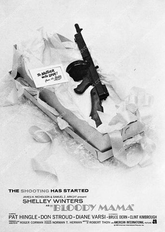 ad slick thompson machine gun gift wrapped film Bloody Mama 3899-04