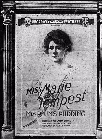ad slick Miss Marie Tempest silent film Mrs. Plum's Pudding 6272-28