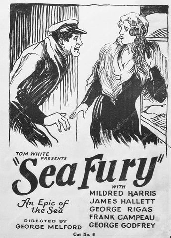 ad slick Mildred Harris film Sea Fury 6504-32