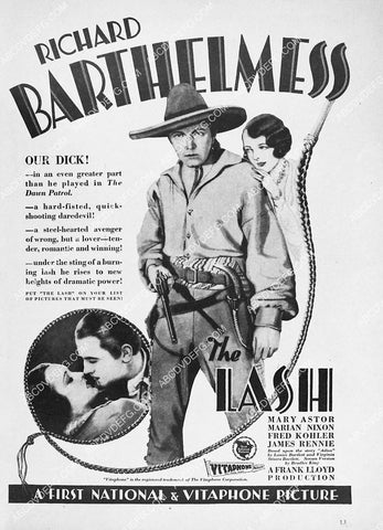 ad slick Richard Barthelmess film The Lash 6631-21
