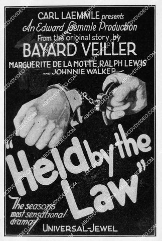 ad slick Marguerite De La Motte film Held by the Law 6877-013