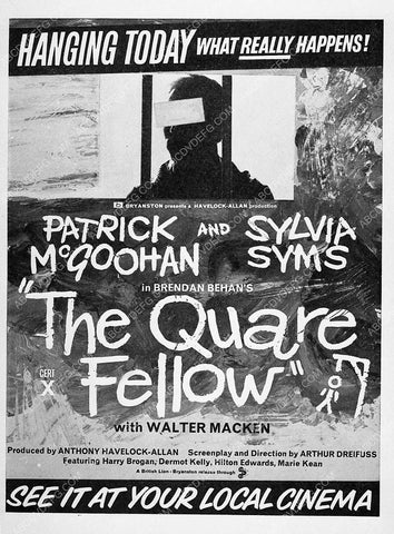 ad slick Patrick McGoohan film The Quare Fellow 7868-06