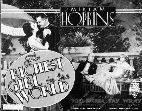 ad slick Miriam Hopkins The Richest Girl in the World 7883-33