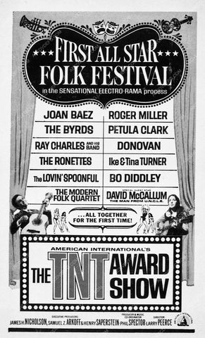 ad slick TNT Award Show Joan Baez The Byrds 8173-06