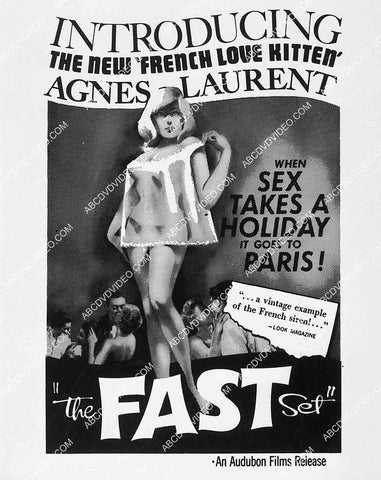 ad slick new French love kitten Agnes Laurent film The Fast Set 8240-20