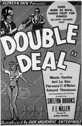 ad slick Monte Hawley all black cast film Double Deal 9021-35