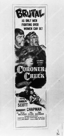 ad slick Randolph Scott film Coroner Creek 9482-37