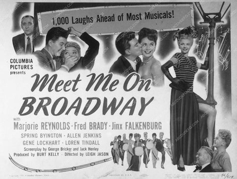 ad slick Marjorie Reynolds Meet Me On Broadway 9593-26