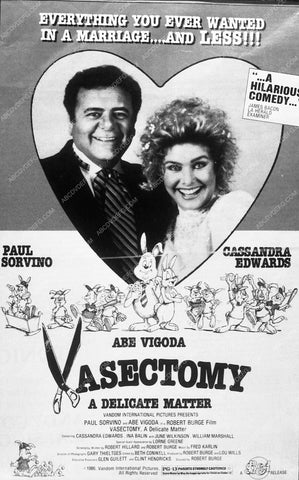 ad slick Paul Sorvina Cassandra Edwards comedy film Vasectomy 9808-17