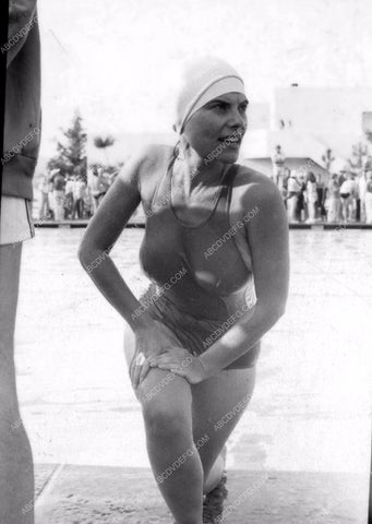 Adrienne Barbeau getting out of the pool TV Battle of the Network Stars 8b20-1729