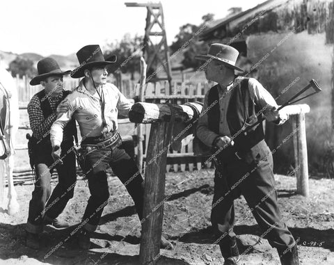 Buck Jones, George Cooper, unknown actor - 1932 film Forbidden Trail - 0443-007