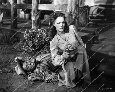 Dorothy Hart, Randolph Scott - 1947 film Gunfighters - 0448-033