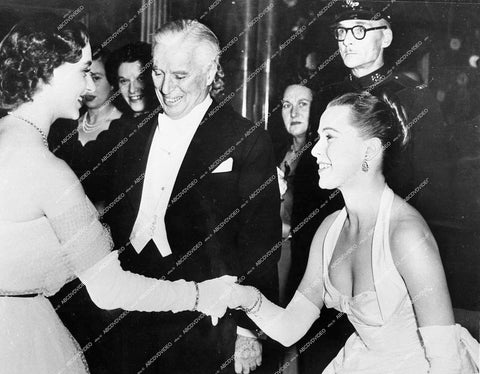 Charles Chaplin, Claire Bloom and Princess Margaret - 1952 film premiere Limelight - 0451-019