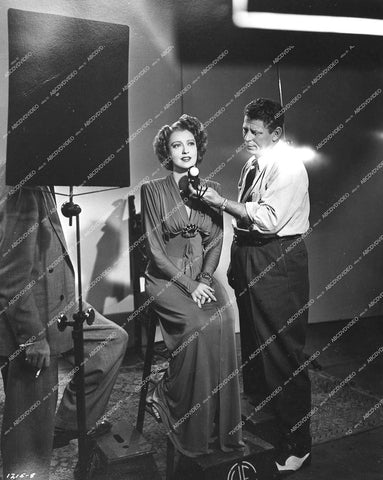 Jeanette MacDonald and light meter man behind the scenes - 1942 film I Married an Angel - 0454-001
