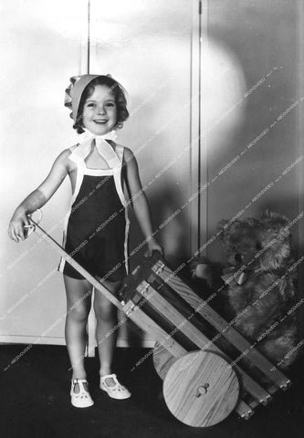 cute Shirley Temple with wagon and stuffed animals - 0457-014