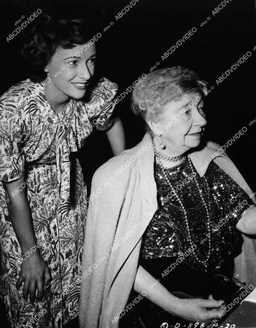 candid Phyllis Thaxter, Dame May Whitty on set film The Sign of the Ram - 11007-027