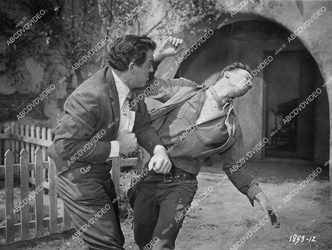 Fred MacMurray slugging Skip Homeier film Day of the Badman - 11013-005