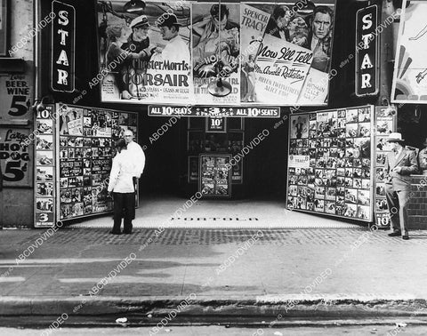 historic Los Angeles Hollywood Star Theatre w nickel beer & hot dogs cool street scene - 11022-028