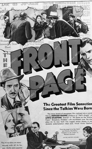 ad slick Adolphe Menjou film The Front Page - 11023-012