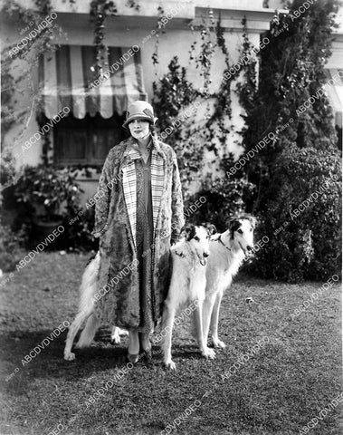 candid Irene Rich w her two dogs - 11030-003