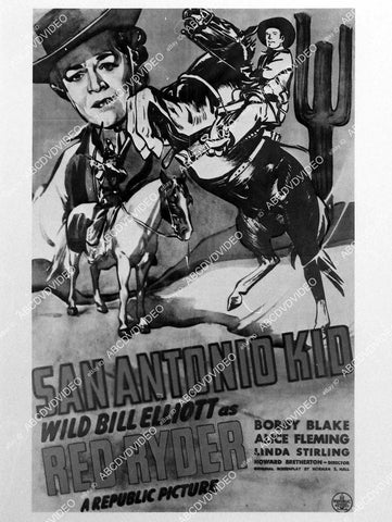 ad slick Bill Elliott film San Antonio Kid - 11030-037