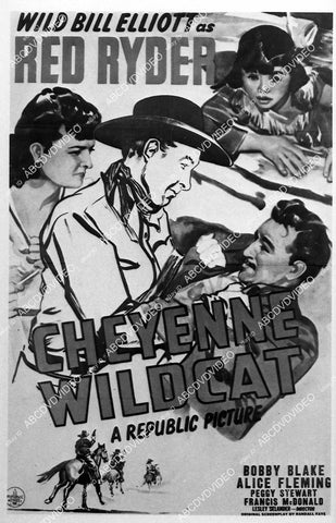 ad slick Bill Elliott film Cheyenne Wildcat - 11031-036