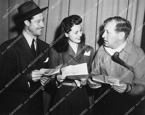 candid Don Ameche, Cyd Charisse, director Gregory Ratoff film Something to Shout About - 11036-026