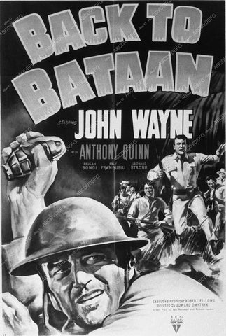 ad slick John Wayne film Back to Bataan 11037-01 - 11037-01