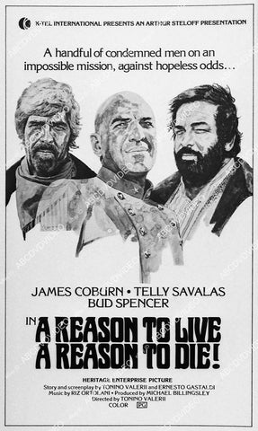 ad slick James Coburn, Telly Savalas, Bud Spencer film A Reason to Live A Reason to Die - 11047-036