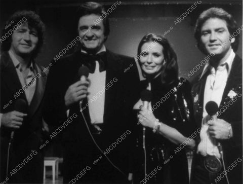 Mac Davis Johnny Cash June Carter Larry Gatlin on stage 11247-24 - 11247-24