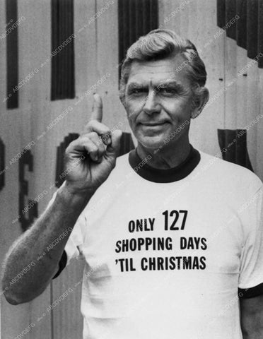 Andy Griffith and 127 shopping days til Christmas left t-shirt 12146-33