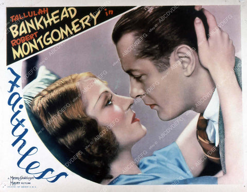 ad slick Tallulah Bankhead Robert Montgomery film Faithless 35m-725