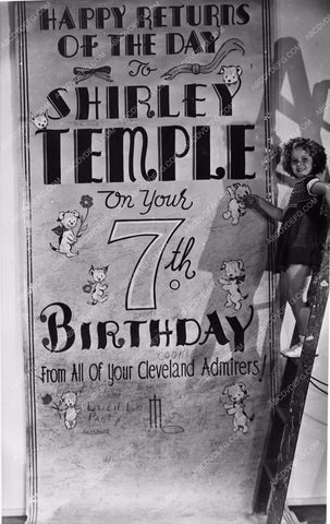 Shirley Temple and huge 7th Birthday Card 173-09