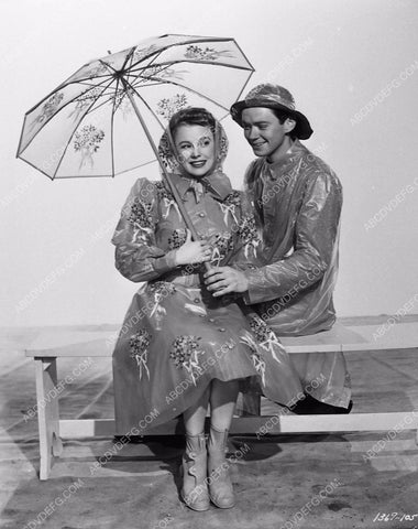 June Allyson Ray MacDonald singing in raincoats Till the Clouds Roll By 337-33