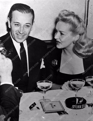 candid George Raft Betty Grable dining at The Stork Club restaurant 475-16