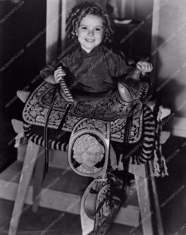 great candid Shirley Temple and her custom saddle 563-15