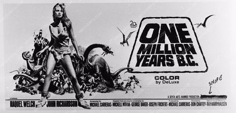 ad slick Raquel Welch sci-fi film One Million B.C. 680-02