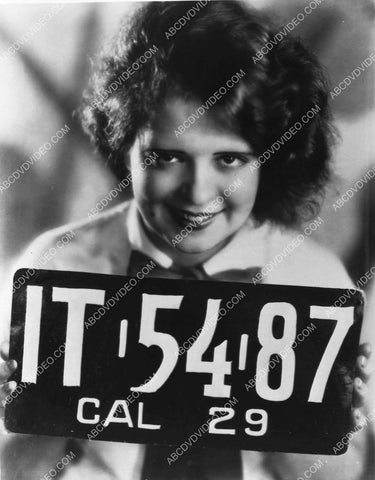 Clara Bow with her license plate silent film It 734-30
