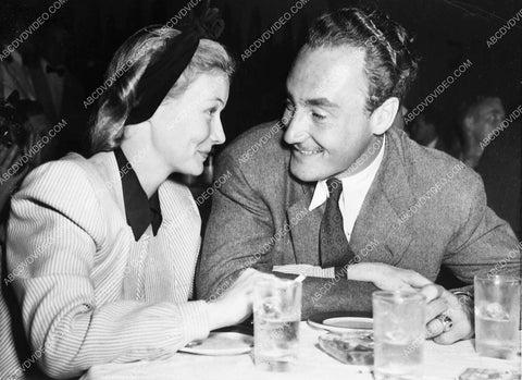 candid Veronica Lake and Andre de Toth dining out somewhere 739-20