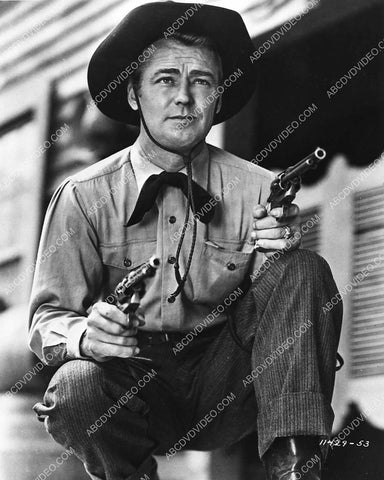 Alan Ladd and his six shooters film Whispering Smith 755-13