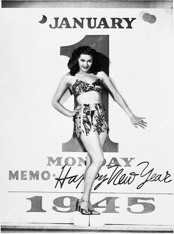 cheesecake calendar leggy Yvonne De Carlo happy new year 853-03