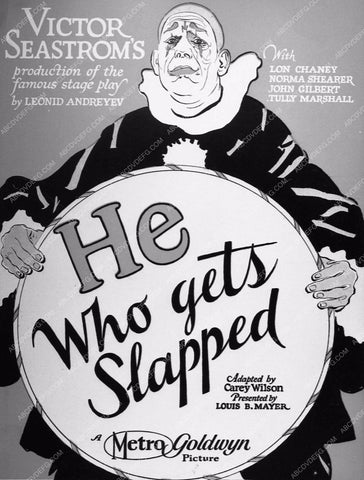 ad slick Lon Chaney silent film He Who Gets Slapped 962-09