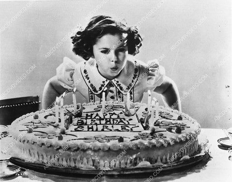 Shirley Temple blowing out candles 8th Birthday Cake 1032-22