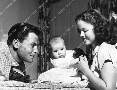 candid John Agar Shirley Temple and their child 1032-32