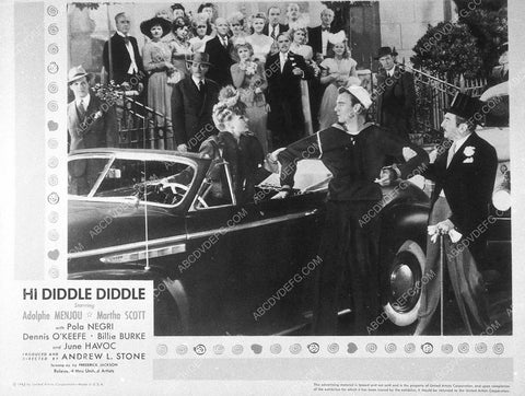 ad slick Martha Scott Dennis O'Keefe Adolphe Menjou film Hi Diddle Diddle 10432-06