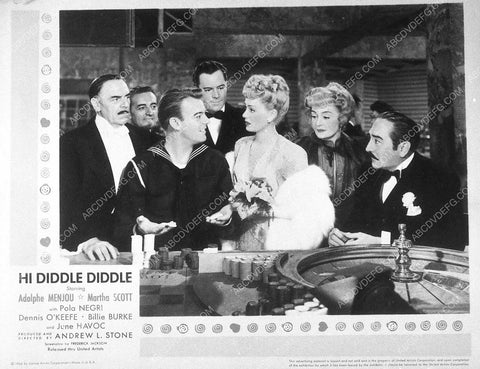 ad slick Martha Scott Dennis O'Keefe Adolphe Menjou film Hi Diddle Diddle 10432-07