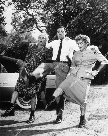 Steve Cochran w Jackie Coogan & Sid Melton in drag dancing away film The Beat Generation 10771-06